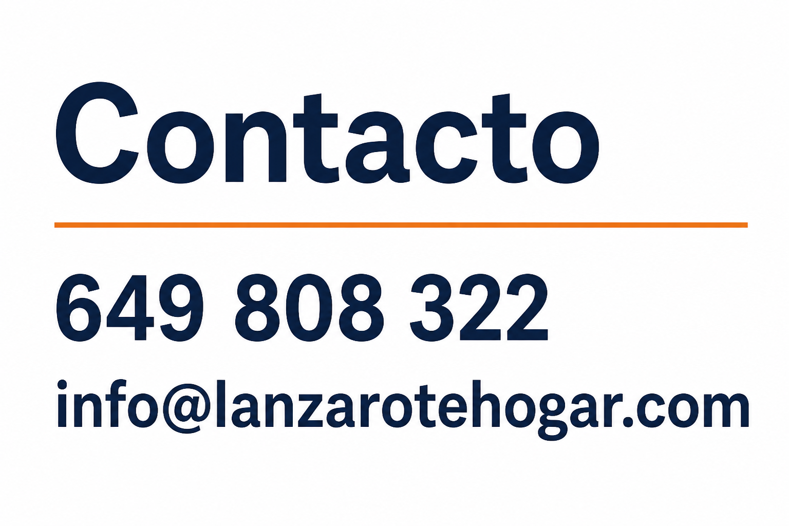 Datos de contacto de Lanzarote Hogar